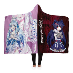 Saidah and Laylah - Dark and Light Anime Angel Twins Hooded Blanket - kawaiiwaru