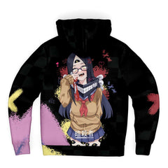 Sehen cosplaying as Himiko Toga - X Edition - Crazy Waifu Anime Girl Sherpa Jacket Hoodie - kawaiiwaru