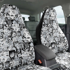 Sexy Ahegao Hentai Faces Anime Car Seat Cover (x2) - kawaiiwaru