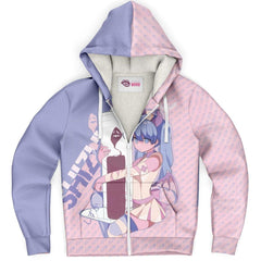 Shizuka Kawaii Anime Nurse - Creepy Cute - Sherpa Jacket Hoodie - kawaiiwaru