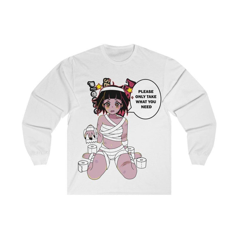 Toilet Paper Chan Unisex Long Sleeve Tee - kawaiiwaru