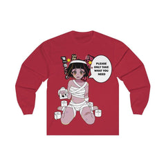 Toilet Paper Chan Unisex Long Sleeve Tee - kawaiiwaru