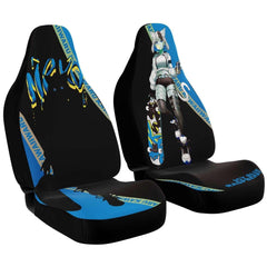 Tori - Icy blue raspberry - Neko skater anime Car Seat Cover (x2) - kawaiiwaru