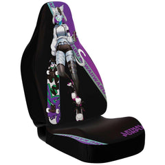 Tori - Lethal purple - Neko skater anime girl Car Seat Cover (x2) - kawaiiwaru