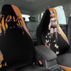 Tori - Orange tornado - Neko skater anime girl Car Seat Cover (x2) - kawaiiwaru