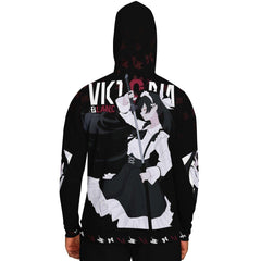 Victoria Blanche Deadly anime girl maid AOP Hoodie - kawaiiwaru