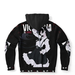 Victoria Blanche Deadly anime girl maid AOP Hoodie - kawaiiwaru