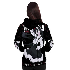 Victoria Blanche Deadly anime girl maid AOP Hoodie - kawaiiwaru