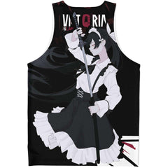 Victoria Blanche Deadly anime girl maid AOP Tank Top - kawaiiwaru