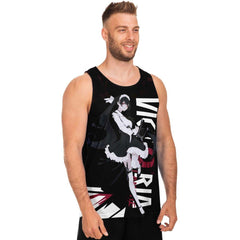 Victoria Blanche Deadly anime girl maid AOP Tank Top - kawaiiwaru