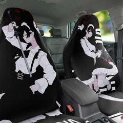 Victoria Blanche Deadly anime girl maid Car seat cover (x2) - kawaiiwaru