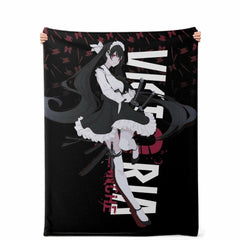 Victoria Blanche Deadly anime girl maid Premium Blanket - kawaiiwaru