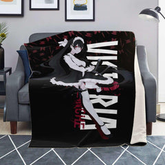 Victoria Blanche Deadly anime girl maid Premium Blanket - kawaiiwaru