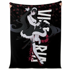 Victoria Blanche Deadly anime girl maid Premium Blanket - kawaiiwaru