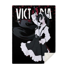 Victoria Blanche side Deadly anime girl maid Premium Blanket - kawaiiwaru