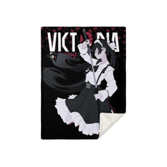 Victoria Blanche side Deadly anime girl maid Premium Blanket - kawaiiwaru