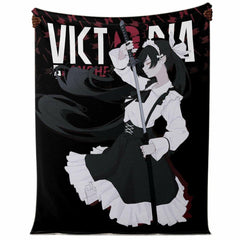 Victoria Blanche side Deadly anime girl maid Premium Blanket - kawaiiwaru