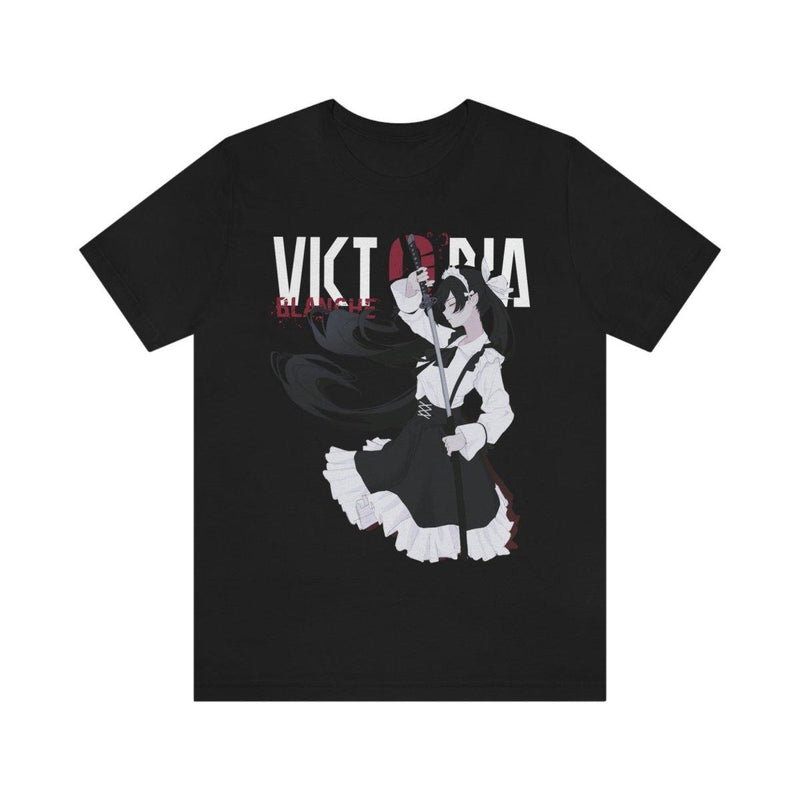 Victoria Blanche side - Deadly maid waifu anime girl Unisex T-shirt - kawaiiwaru