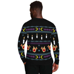 Witch Face Christmas Unisex AOP Ugly Sweatshirt - kawaiiwaru