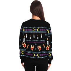 Witch Face Christmas Unisex AOP Ugly Sweatshirt - kawaiiwaru