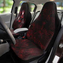 Zephyr Anti Social Black Magic Anime Boy - Car seat cover (X2) - kawaiiwaru