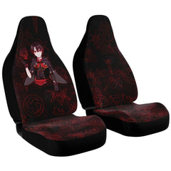 Zephyr Anti Social Black Magic Anime Boy - Car seat cover (X2) - kawaiiwaru